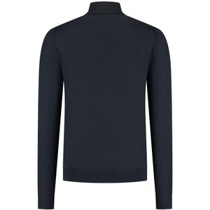 Malelions - Trui Donkerblauw Malelions Premium Merino Half Zip Donkerblauw Mp1-aw25-05