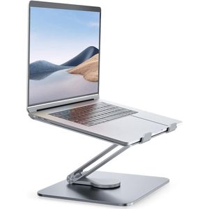 Beste Ergonomische Laptopstandaard voor Geventileerde Koeling - Verstelbare Notebook Houder voor MacBook Pro/Air Dell Lenovo - Compatibel met Samsung Acer HUAWEI HP - 360 ° Draaibare Basis - 10-17 inch
