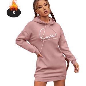 Bovista Hoodie Dames - Sweaters - Sweater - Warme Trui - Met Capuchon - Donkerroze - XS