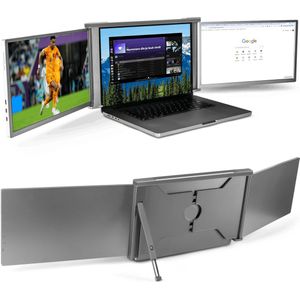 15.6"" - Portable Monitor - Laptopscherm: 15.6"" - 18.1"" - Draagbare Monitoren - Beeldscherm - Inclusief Beschermhoes - 1920x1080P - 60 Hz - HDMI & USB-C - Grijs