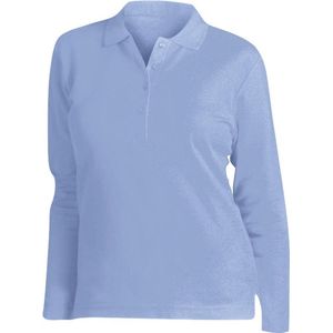 SOLS Dames/dames Podium Lange Mouw Pique Katoenen Polo Shirt (Hemelsblauw)