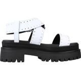 Yellow - 7673 CP Sandalia Tachas - Platte Sandalen - Wit