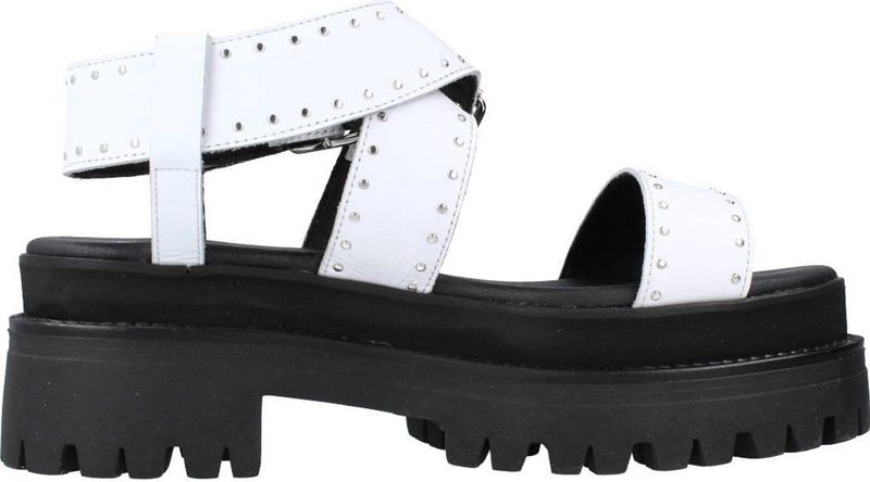 Yellow - 7673 CP Sandalia Tachas - Platte Sandalen - Wit