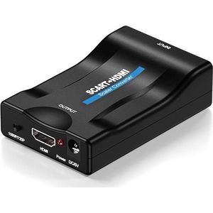Techvavo® Scart naar HDMI Converter - Scart naar HDMI Adapter - TV DVD PlayStation - Full HD 1080p