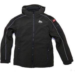 Nordberg Ole, gevoerd softshell jack heren met afneembare capuchon in black