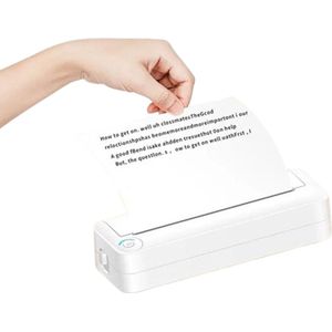 Blyx® - Draagbare Bluetooth Printer - Printer Wifi - All in one - Draagbaar - Compact - Draadloos - Bluetooth - 291x100x62mm - Wit