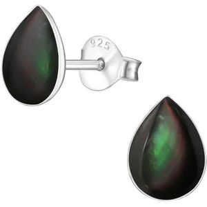Aramat Jewels Oorbellen - Zilveren Druppel Oorbellen - Schelp Sieraden - Zilver - Vrouwen - Kinderen - [8mm]
