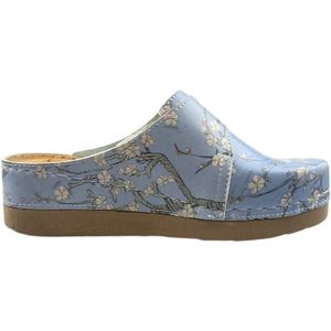 Medische dames klompen PU zool - PU klompen met kunststof zool - ziekenhuis klompen - zorgklompen - DINA CLOGS - Van Gogh Amandelbloessem maat 37