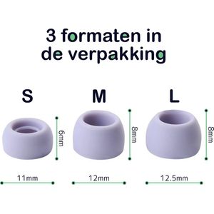 Scoby - Siliconen Tips Geschikt voor Samsung Galaxy Buds Pro - Earbuds Tips - Optimale Pasvorm - 3 Maten - Paars