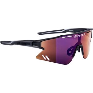 FORCE SPECTER Matt Zwart Polarized Sportbril met UV400 Bescherming en Flexibel TR90 Frame - Unisex & Universeel - Sportbril - Zonnebril voor Heren en Dames - Fietsaccessoires - Paars