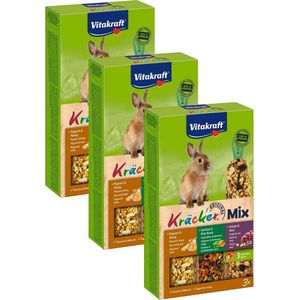 Vitakraft Konijn Kracker 3in1 - Konijnensnack - 3 x Musli&Groente&Popcorn