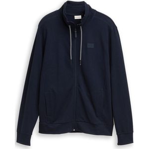 TOM TAILOR - Sweatvest - Navy - Licht Gevoerd - Opstaande Kraag