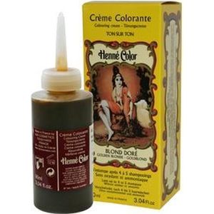 Henne Color Crème Colorante Blond Dore / goudblond uitwasbare haarkleuring op henna basis 90 ml