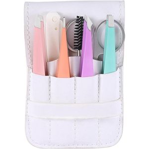 7-delige gezichtsreinigingsset - professionele huidverzorgingsgereedschappen met pincet, borstel, schraper en schaar - roestvrij staal voor vrouwen en mannen - diepgaande reiniging en verzorging van de huid.