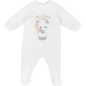 Chenille Baby Jumpsuit Met Drukknoopsluiting - Uniseks Babykleding Met Voetjes - 1-Pack