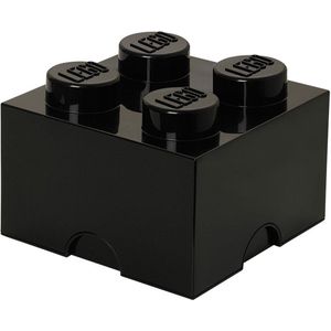 Opbergbox Brick 4, Zwart - LEGO