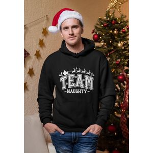 Team Naughty - Kersttrui - Kerst Trui Zwart - Grappig Kersttrui - Maat M - Limited Edition