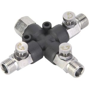 T-stuk Luchtslang Metalen Luchtborstel Luchtslang Splitter - Pompen Compressoren Tanks .