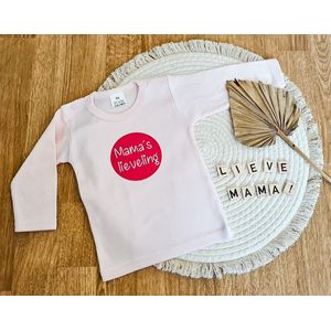 Baby shirt licht roze met lange mouwen - Maat 68 - Mama's Lieveling