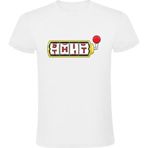 Shit Casino Machine Heren T-shirt | gokken | kaarten | casino | jackpot | Wit