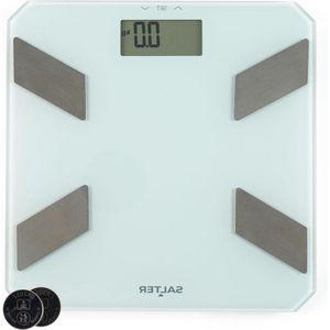 Digital Bodyweight Body Fat Body Water Scale - 180kg/23st 3lb LCD Display - 9 User Memory - Step On Instant Readings - Includes Batteries