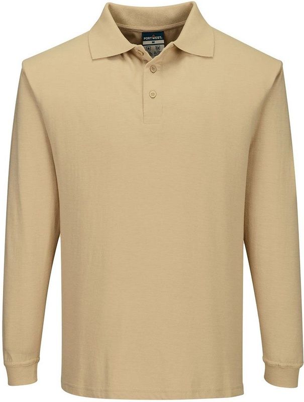 Portwest - Modaflame FR10 - Vlamvertragende Polo Shirt - Bruin - Lange Mouw