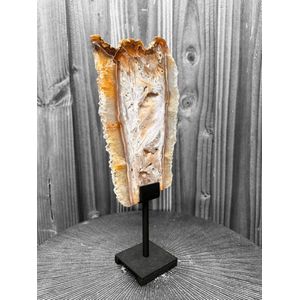 Gems by Emms - Agaat schijf op standaard - Edelstenen - Edelsteen op standaard