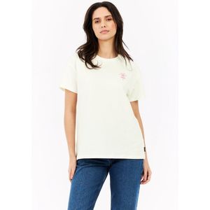 Protest Prtkathy - T shirt Dames - Korte mouwen - Ronde hals – Seashelloffwhite