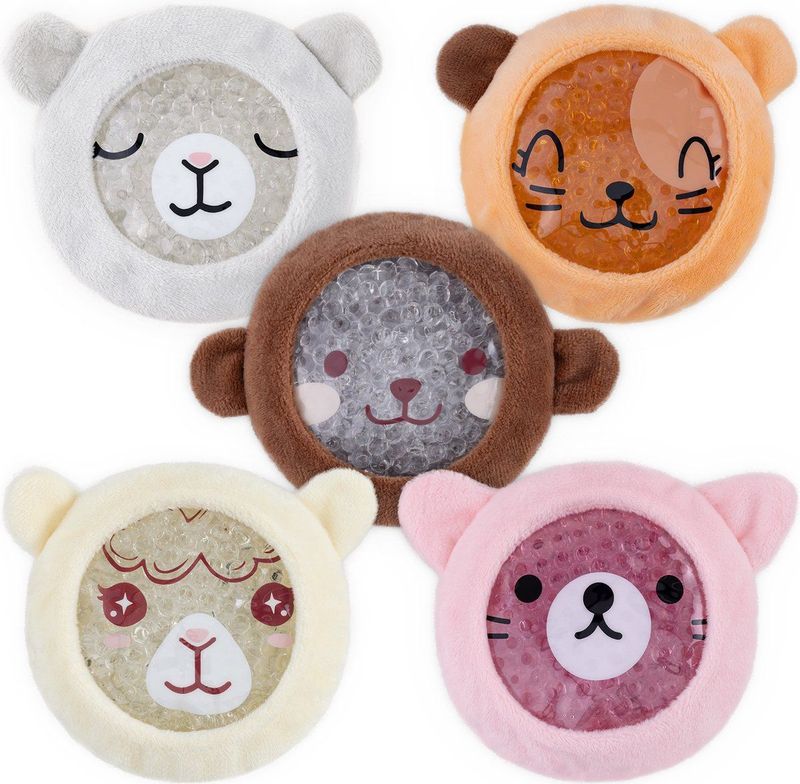 Navaris - Gel Packs - 5 Stuks - Herbruikbaar Cold Pack - Koelcompres - Dierendesign