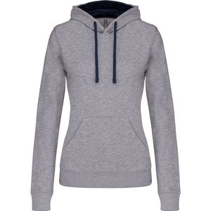 Kariban - K465 - Damessweater - Oxford Grey/Navy - Met Capuchon