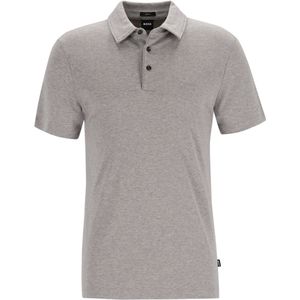 BOSS Palosh slim fit heren polo - pique - zilver