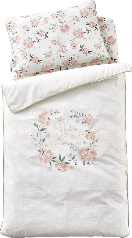 Vertbaudet - Dekbedovertrek - Rozenwater - Katoen - Instopstrook