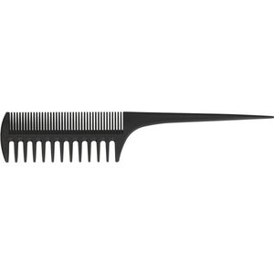 Haarkam Punt Dubbel Fijn Grof 25cm Zwart Puntkam Haar Kam Styling Hair Tool