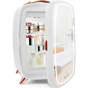 Skincare Beauty Fridge – Mini Koelkast – Minibar – 6 Liter – Slaapkamer – Stijlvol – Met LED Spiegel – Wit