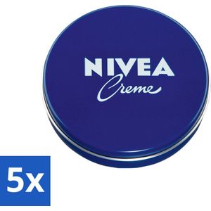 5 x NIVEA - Crèmeblik - Met Natuurlijke Oliën - Verzorgend - 150 ml - Crème - Huidverzorging - Droge Huid - Normale Huid - Gezicht Verzorging