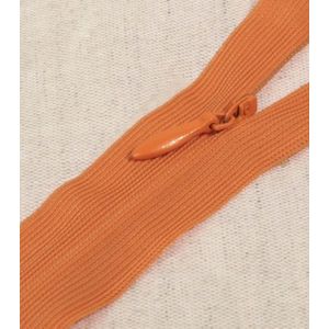 Blinde rits 22cm - oranje - naadverdekte rits - verstelbaar