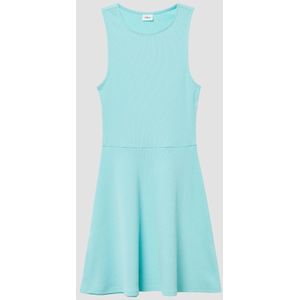 s.Oliver - Uitlopende Jurk - Helder Turquoise - Katoenmix - Mouwloos