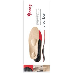 Inlegzolen | Pedag | Viva Low | ondersteuning voor lage voetboog | platte voeten | met leren voetbed