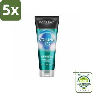 5 x John Frieda – Conditioner – Luxurious Volume 7 Day – Versterkend – 250 ml - Grootverpakking - Haarversterking - Volume - Haarstructuur - Haarbody - Haarverzorging