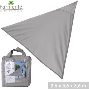 Farniente - Schaduwdoek Driehoek - 3,6 x 3,6 x 3,6 meter - Grijs