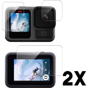 TechDefend Screenprotectors GoPro Hero 13 Black - 2 Stuks - 9H Gehard Glas