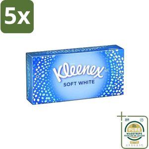 5 x Kleenex - Tissues - Soft White - 70 Tissues - Grootverpakking - Taschentuch - Weinig - Weinig - Weinig - Weinig