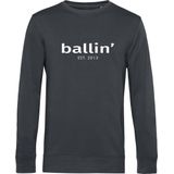 Heren Sweaters met Ballin Est. 2013 Basic Sweater Print - Grijs - Maat M