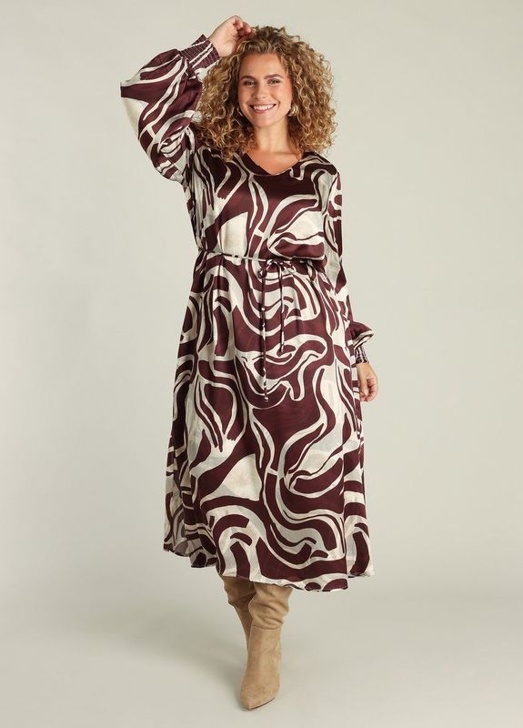 YEST CURVE Gisela One pieces - Dark Bordeaux/Multi - maat X-0(44)