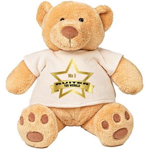 Teddy Beer Nr 1 Ruiter ter Wereld - paardrijden - ster - knuffel