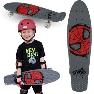MARVEL Spider-Man JEUGD skateboard FISH SKATEBOARD 67cm, anti-slip, lichtgewicht, STABILITEIT tot 100 kg