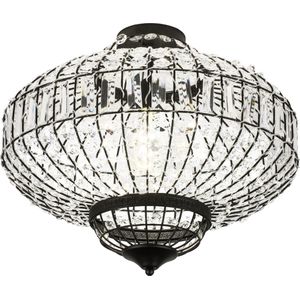 Lumidora Plafondlamp 75010 - E27 - Zwart - Transparant - kleurloos - Metaal - ⌀ 50 cm