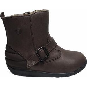 Falcotto rits bumper effen lederen laarsjes 1416 Bruin mt 19