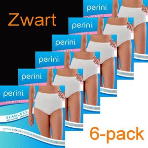 Perini dames maxi slip | 6-pack | MAAT XXL | zwart