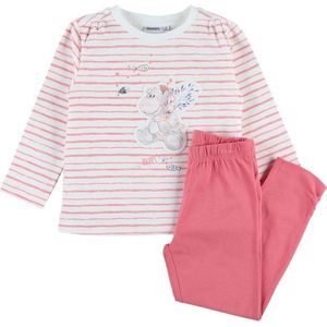 Noukie's - Pyjama in katoen - Lola -  Streep rose  -  2jaar 92